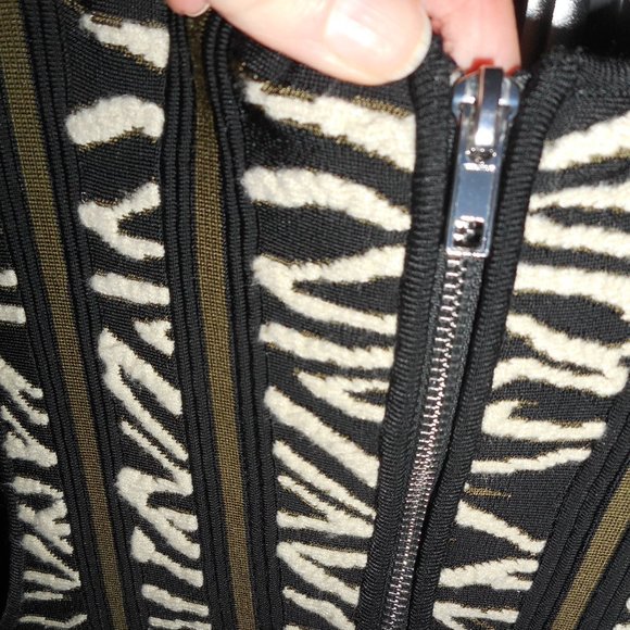 NWT Ronny Kobo knit zebra dress, Medium - Picture 10 of 14